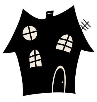 Hunted house illustration png