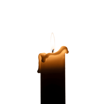 Warm glowing candle with melting wax drips evokes cozy ambiance and peaceful moments png