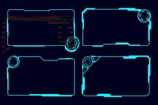 frame technology futuristic interface element vector