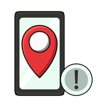 illustration of GPS Alert vector