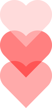 Pink stack heart love png