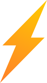 Yellow thunder bolt electric power png