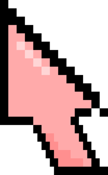 Pink arrow mouse pixel icon png
