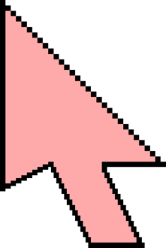 Pink arrow mouse pixel png