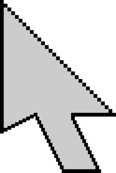 Gray arrow mouse pixel png