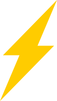 Yellow thunder bolt electric png