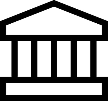 Modern Bank Building Icon vector