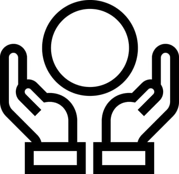 Handing Coin to Bank Icon vector