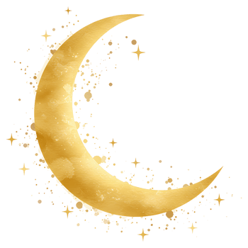 Crescent moon with pixelated edges and glitter, against a plain space, dreamy celestial object on transparent background png