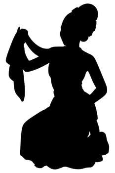 Dance Jaipong Culture Silhouette Illustration Decoration vector