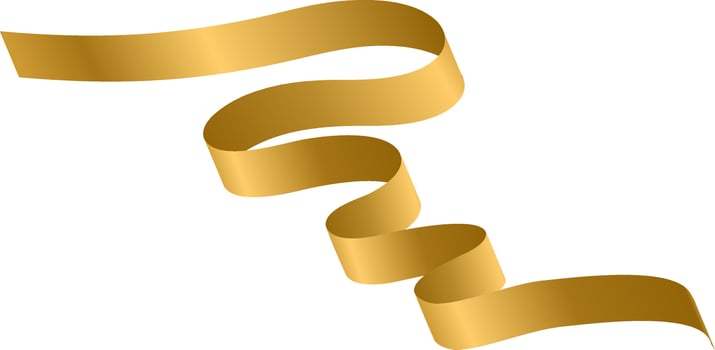 Golden Ribbon Curl vector