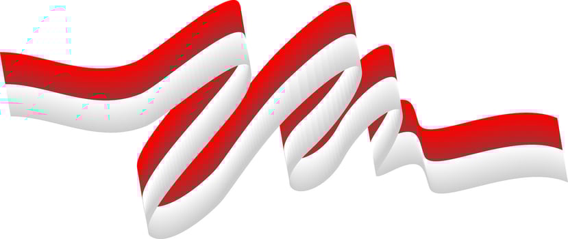 Red and White Twisted Ribbon vector