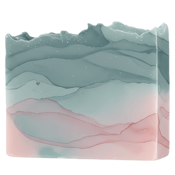 A rectangular block with layered pastel colors resembling waves and a textured top edge is visible on transparent background png