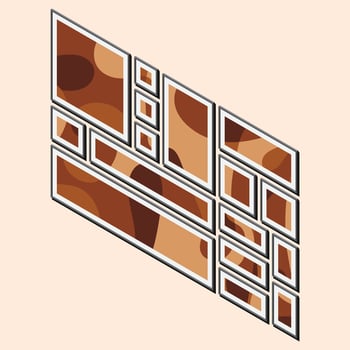 Geometric pattern in earthy tones vector