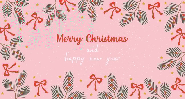 Christmas and New Year greeting card design vector