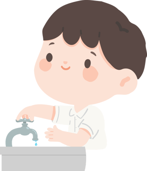 Boy washing his hands png