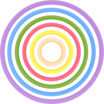 Vibrant Rainbow and Concentric Color Rings png