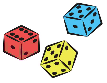 Three cubes illu vector