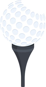 Golf Ball on Tee vector