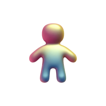 Colorful Abstract Human Figure. Symbolizes Creativity And Modern Design Concepts Isolated On Transparent Background png