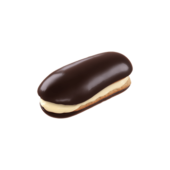 Chocolate Eclair Pastry With Cream Filling. Indulgent Dessert And Bakery Treat Isolated On Transparent Background png
