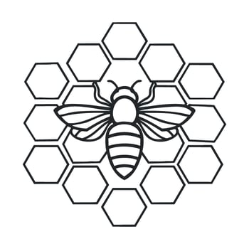 Wonderful bee design for nature lovers and environmental projects vector