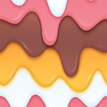 Colorful wavy melted textures vector