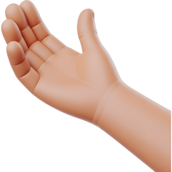 Open Human Hand Gesture png