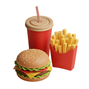 Fast food still life png