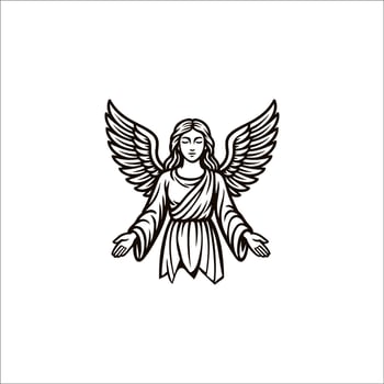Illustration of a graceful angel vector