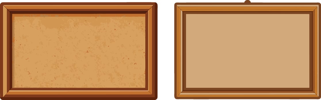 Wooden frame with blank space for text vector
