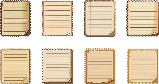 Old paper note paper vector