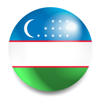 Uzbekistan Flag Round Icon - Uzbek Flag Circle png