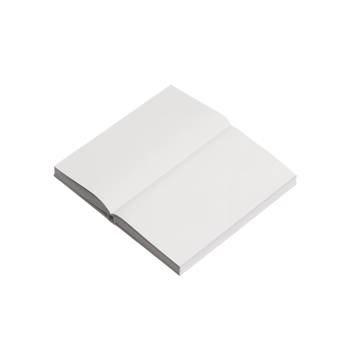 Open blank book on isolated background inviting creative storytelling and artistic png