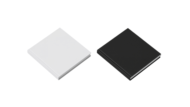Monochromatic book collection on a transparent background with design simplicity and aesthetic png