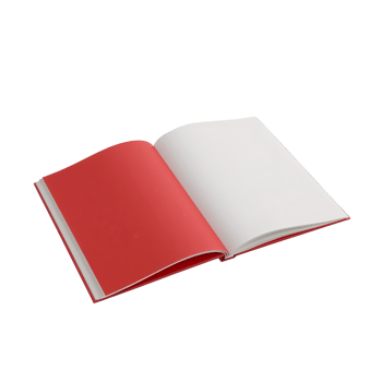 Crimson pages meet pristine white emptiness inviting ideas and creativity to unfold png