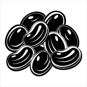Jelly beans in various glossy vector