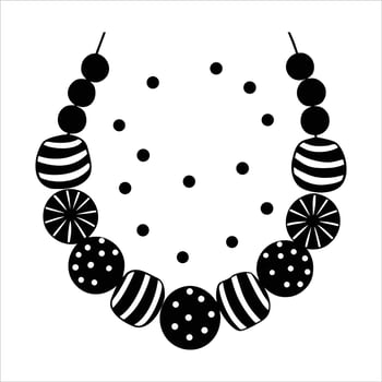 Candy necklaces with pastel beads art vector