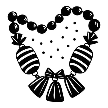 Candy necklaces with pastel beads vector