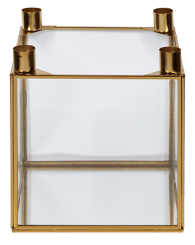 Glass square box cut out isolated transparent background png