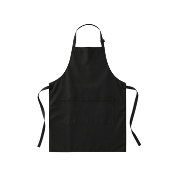 Monochromatic culinary apron presented against a pure transparent background emphasizing utility png