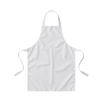 Crisp white apron showcased against a contrasting setting ready for culinary creativity or png