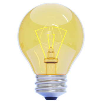 Yellow Glass Light Bulb png