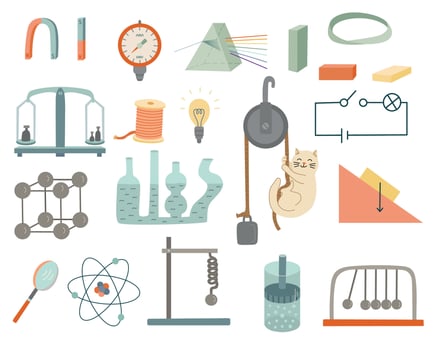 Scientific instruments and concepts illustration vector