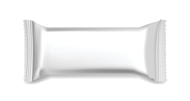 White empty snack wrapper design vector