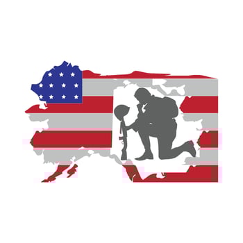American soldiers logo, template, flat, design vector