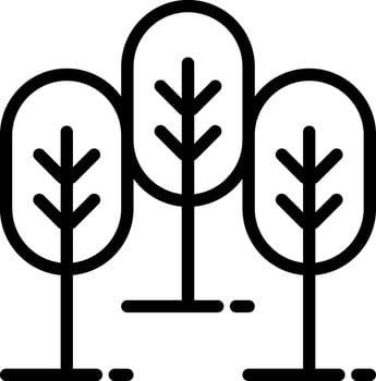Green Forest Trees Icon vector