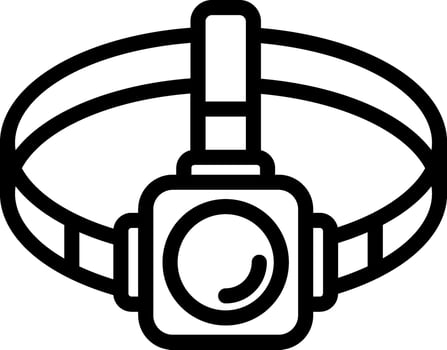 Hands-free Headlamp Light Icon vector