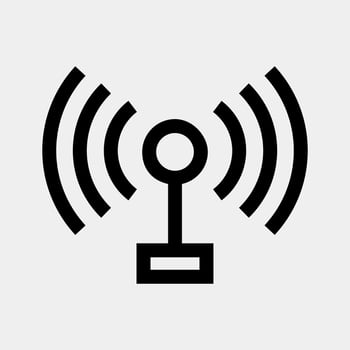 Radio Antenna Signal Icon vector