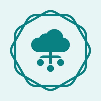 Cloud Computing symbol trendy artwork useful Illustration circle design handsome colorful background vector